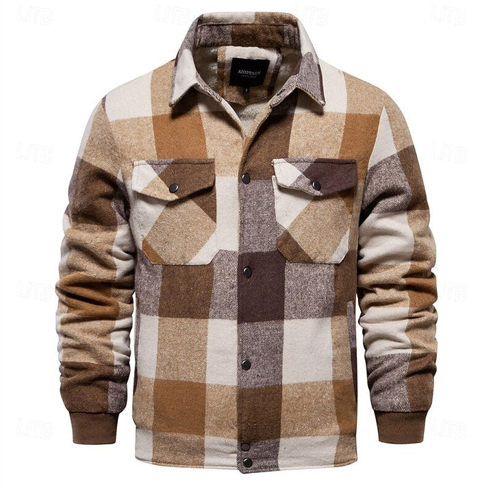Rugged Plaid Shirt Jacket