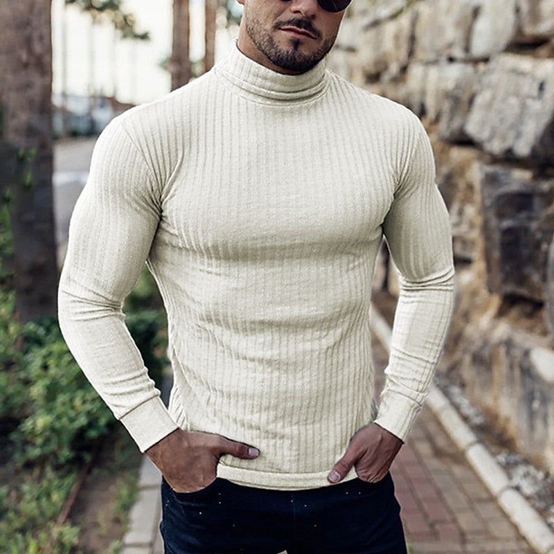 Refined Ribbed Turtleneck