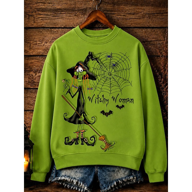 Playful Halloween Crew-Neck Sweatshirt