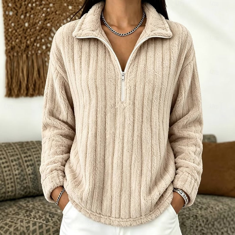 Cozy Textured Quarter-Zip Sweater