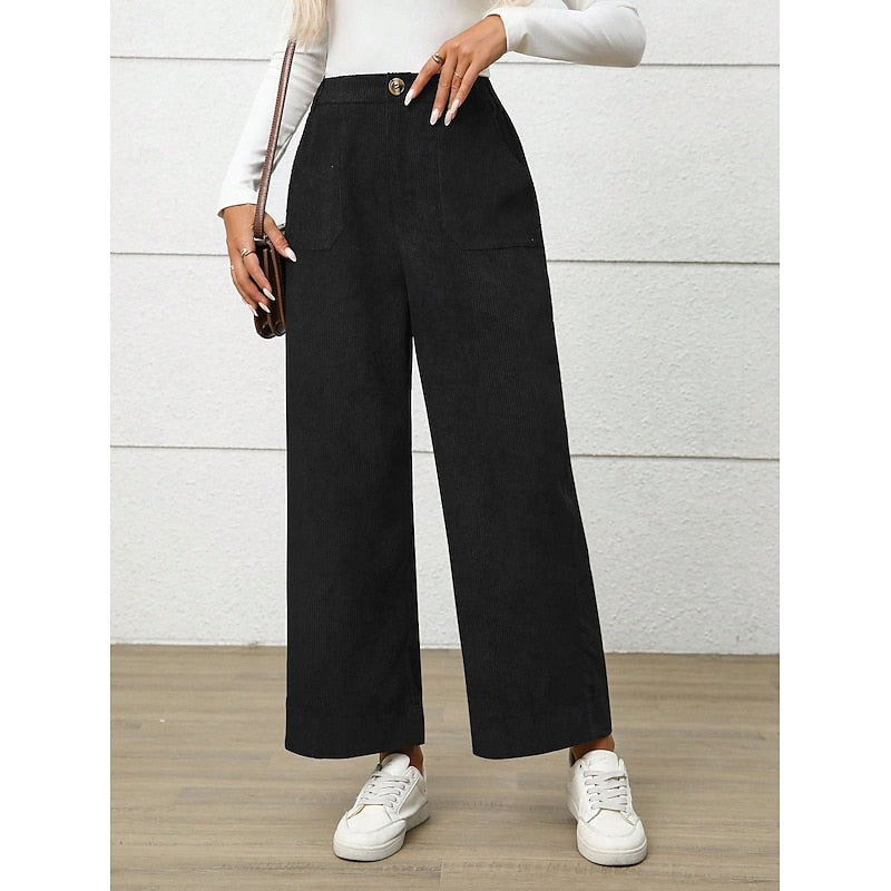 Wide-Leg High-Waist Pants