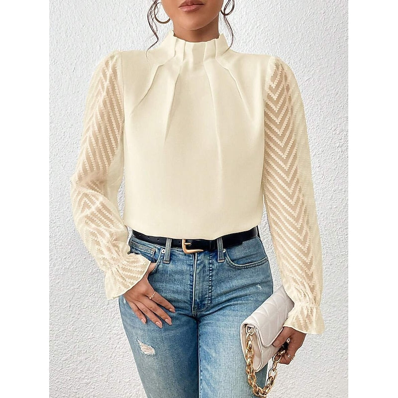 Elegant High-Neck Blouse