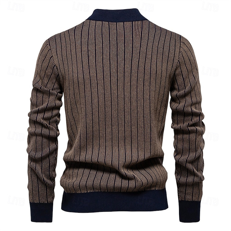 Ribbed Mock Neck Sweater