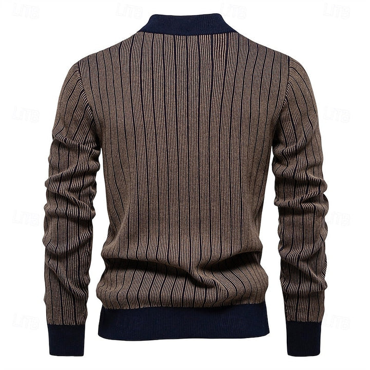 Ribbed Mock Neck Sweater