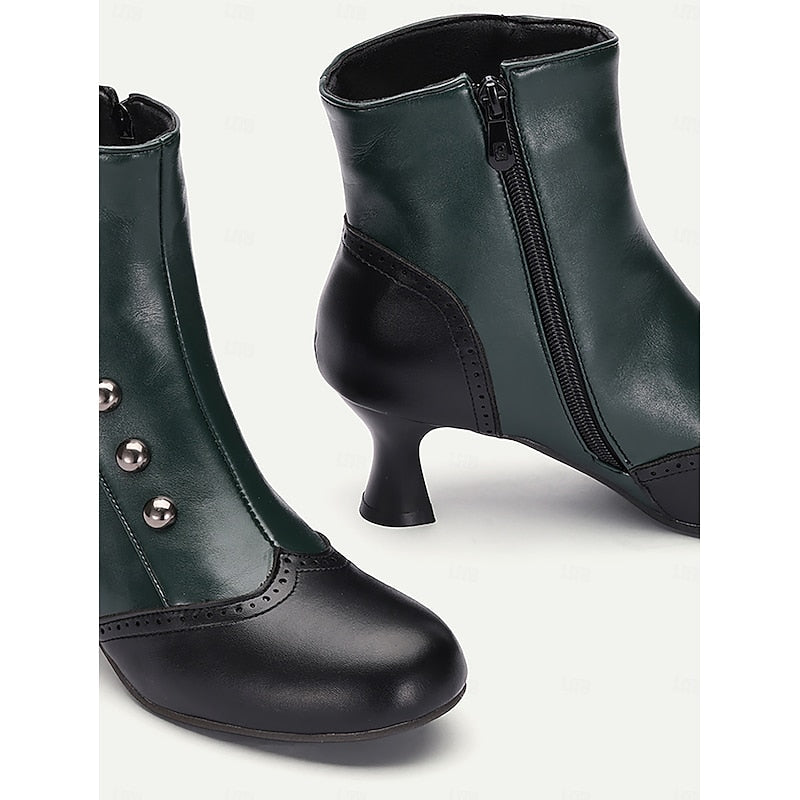 Vintage Buttoned Ankle Boots