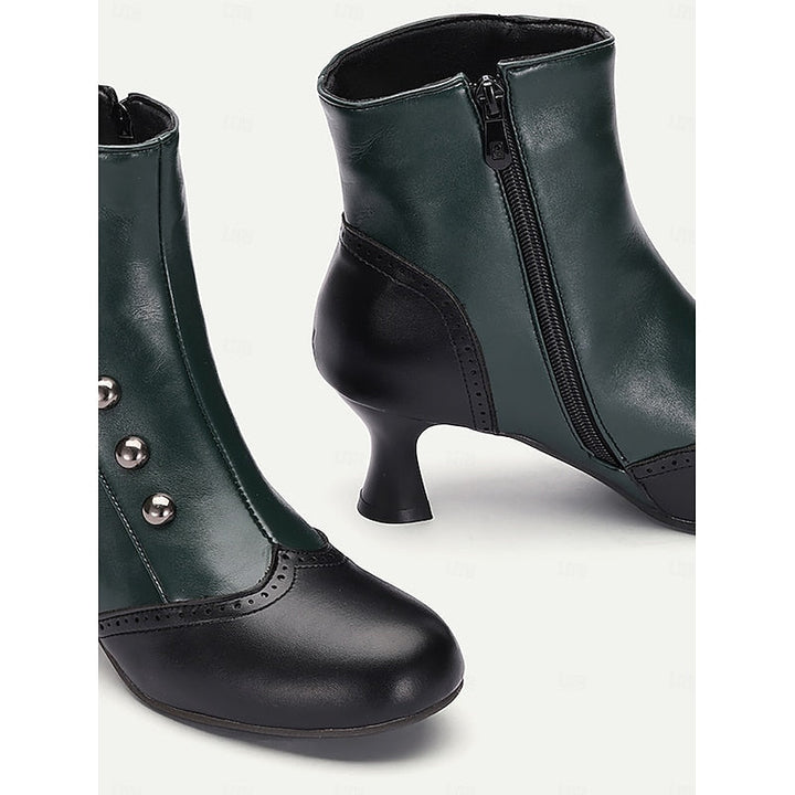 Vintage Buttoned Ankle Boots