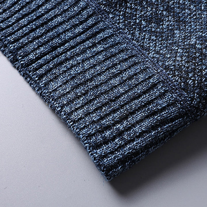Quarter-Zip Stand Collar Sweater