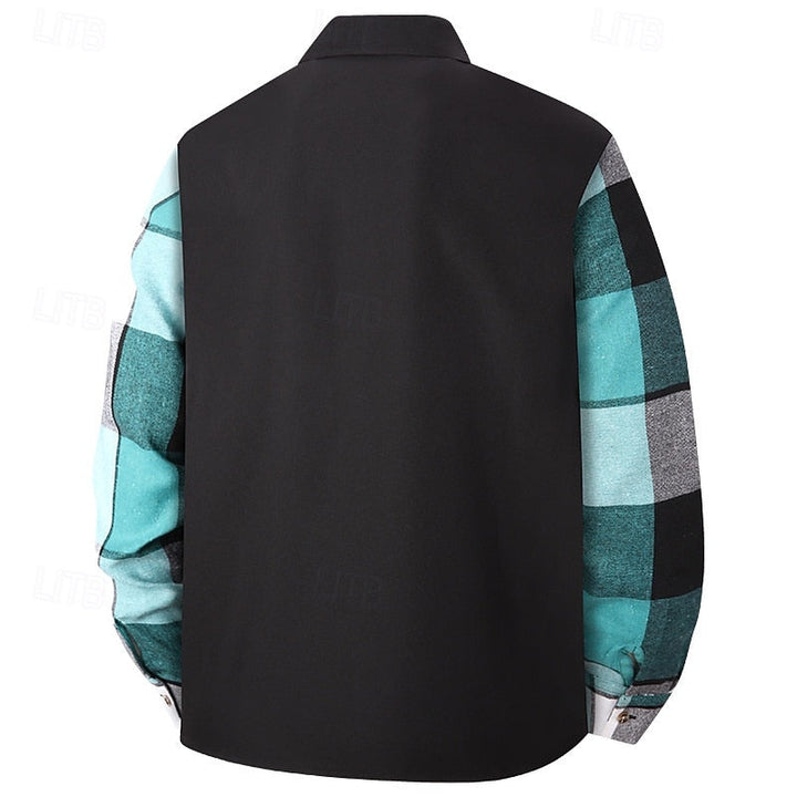 Modern Patchwork Shirt Jacket
