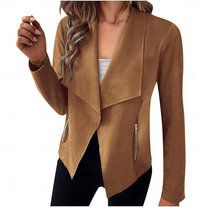 Draped Open-Front Jacket