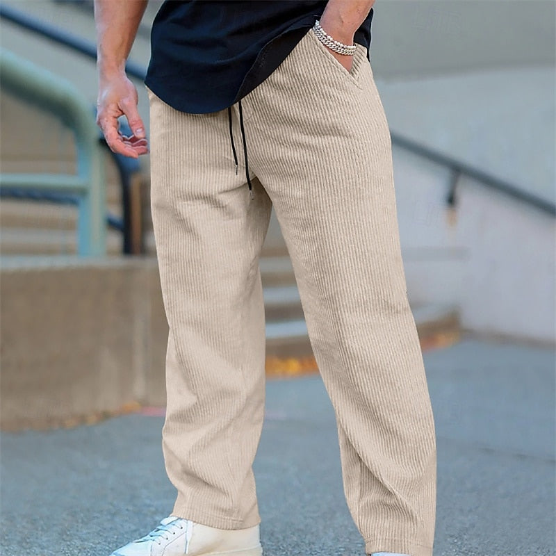 Relaxed Ribbed Pants