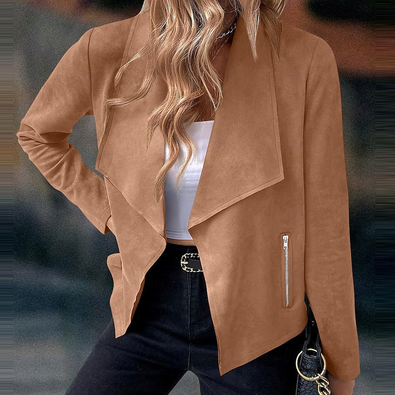 Draped Open-Front Jacket