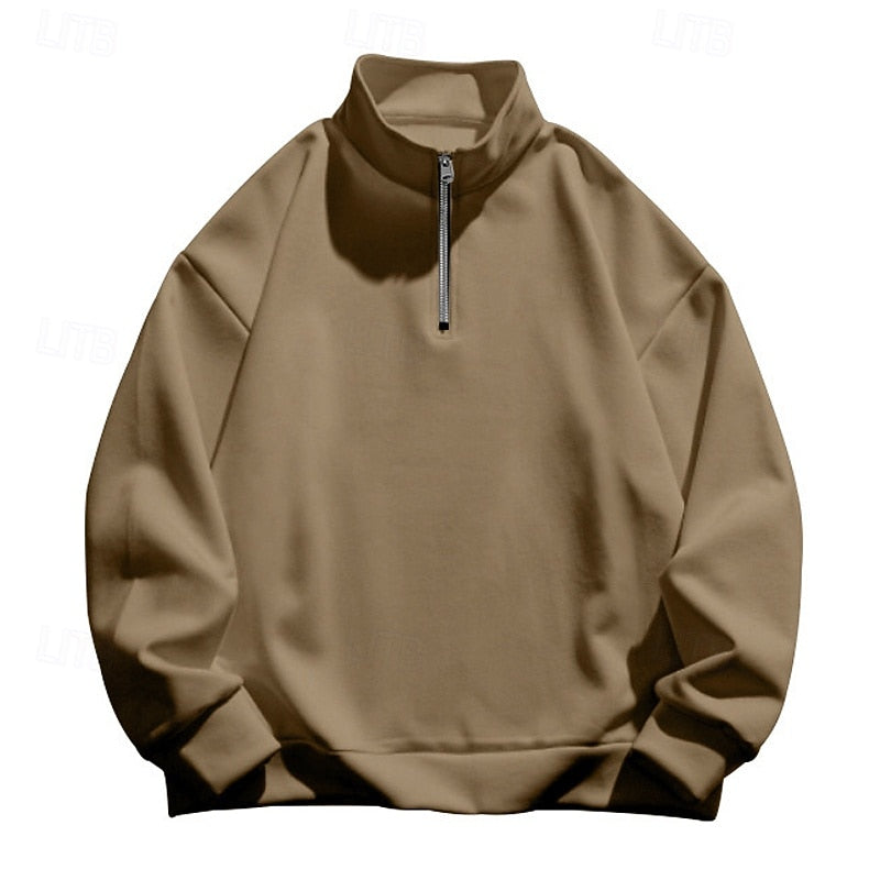 Quarter-Zip Standing Collar Pullover