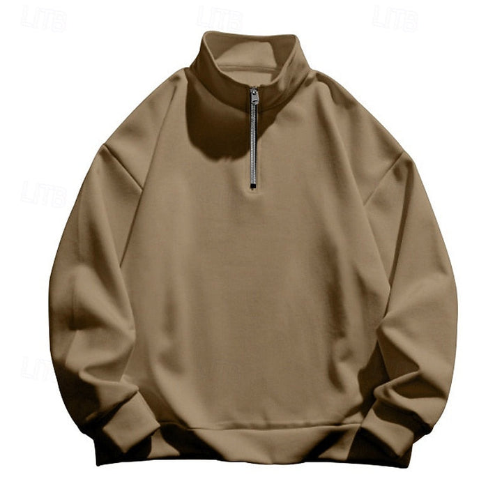 Quarter-Zip Standing Collar Pullover