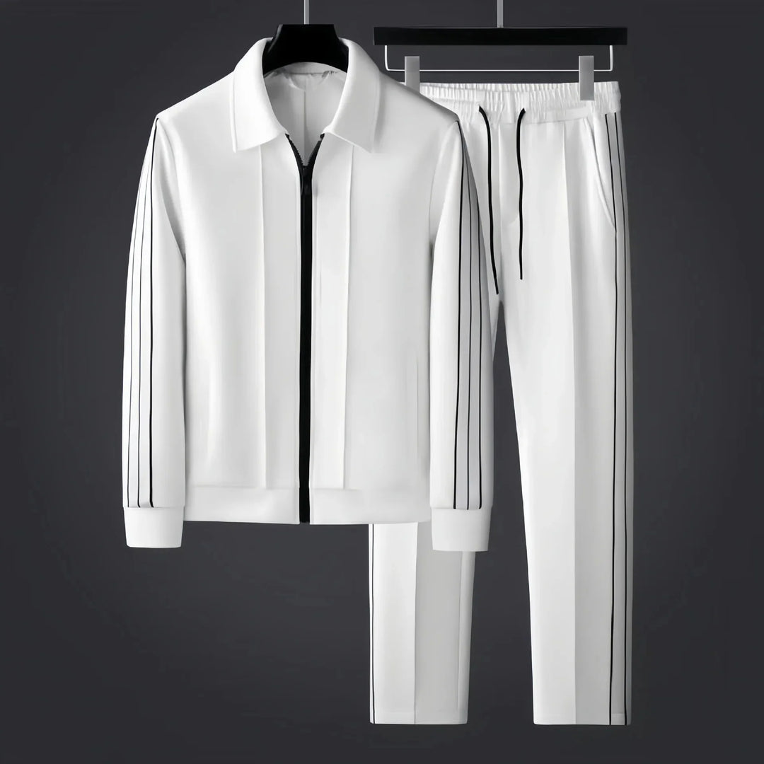 Men’s Athletic Tracksuit Set with Side Stripe