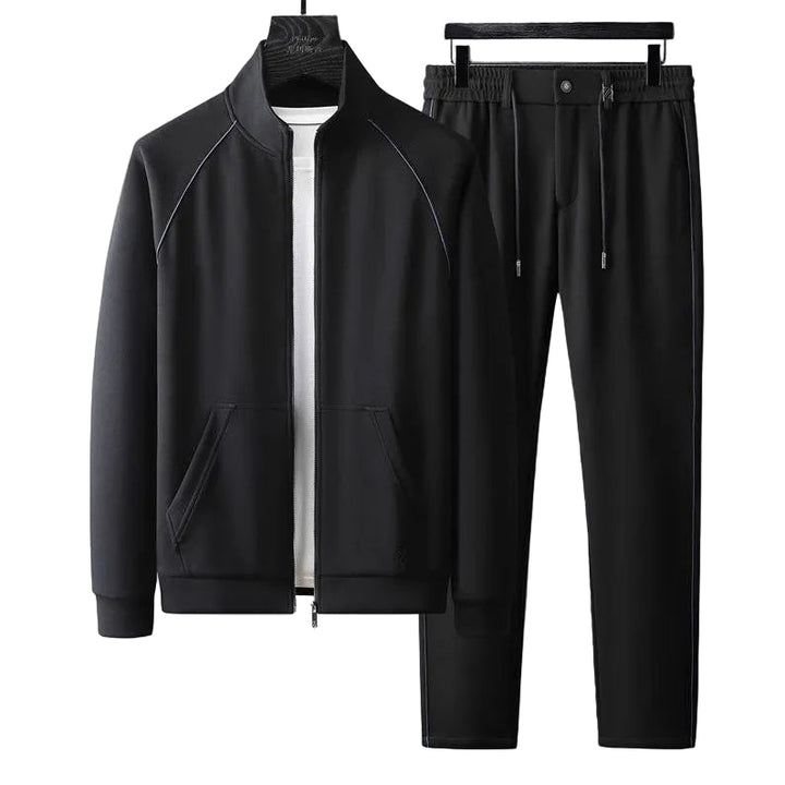 Athletic Tracksuit Set: Zip-Up Jacket and Pants