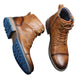Men's Cap-Toe Lace-Up Ankle Boots