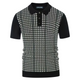 Men's Houndstooth Knit Polo Shirt