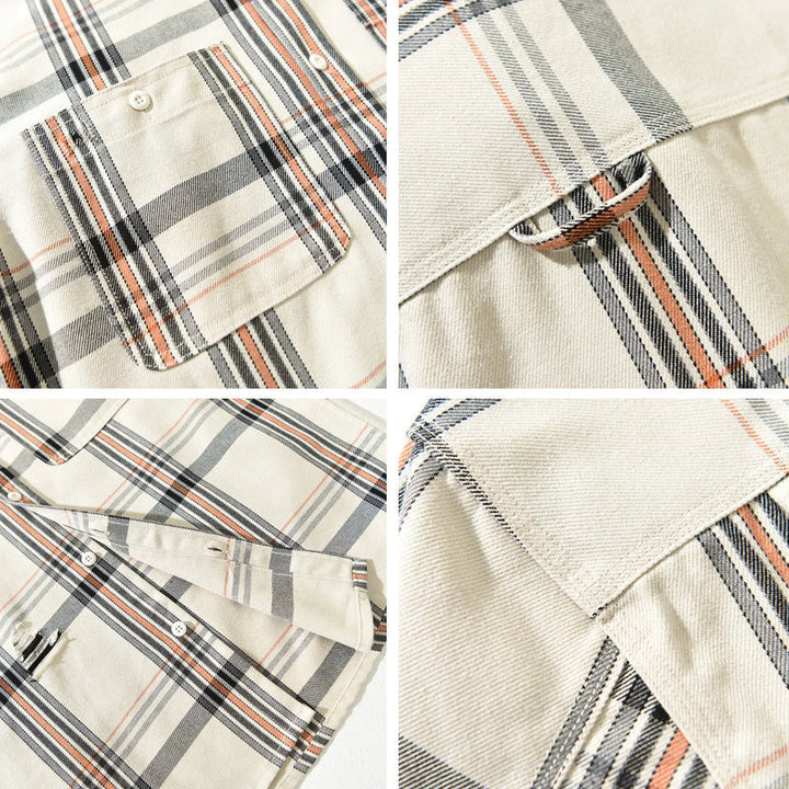 Men’s Long Sleeve Plaid Button-Up Shirt