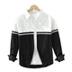 Men’s Long Sleeve Button-Up Shirt with Chest Stripe