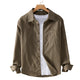 Men's Waffle Texture Long Sleeve Button-Up Shirt