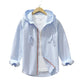 Men’s Hooded Zip-Up Shirt with Contrast Trim