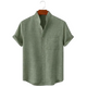 Men's Mandarin Collar Short Sleeve Shirt