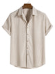 Men’s Short Sleeve Textured Button-Up Shirt