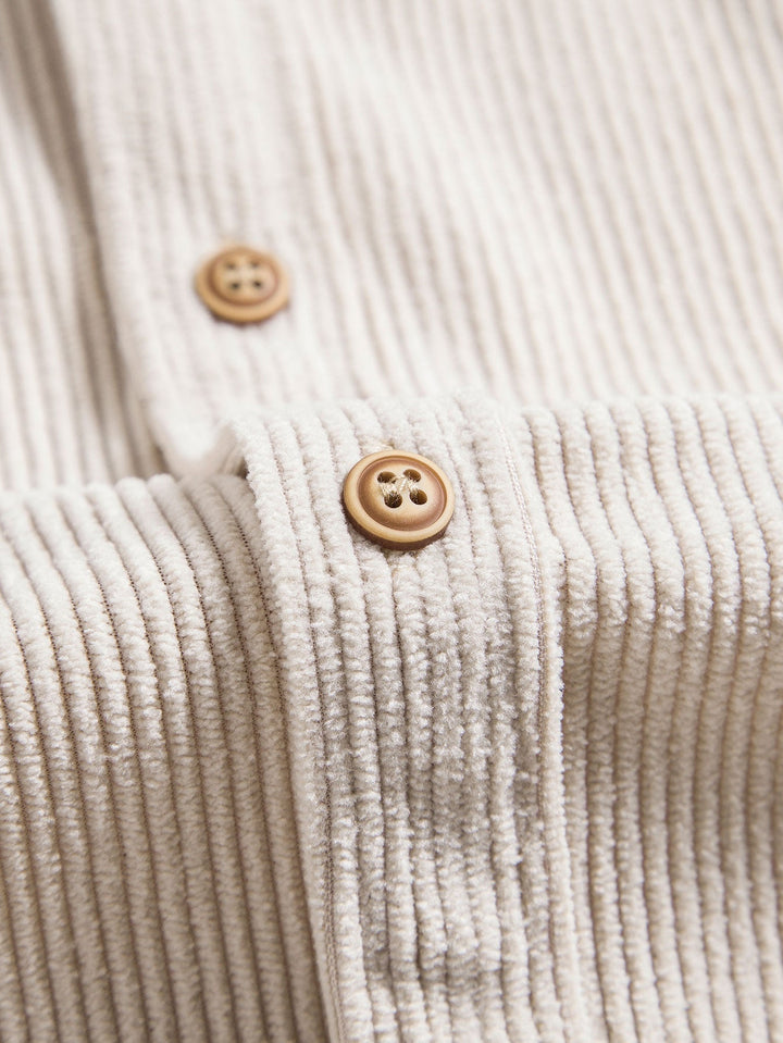 Men’s Short Sleeve Textured Button-Up Shirt