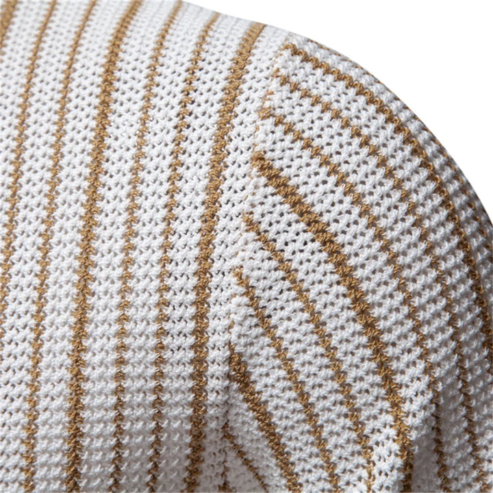 Short Sleeve Vertical Stripe Button-Up Shirt