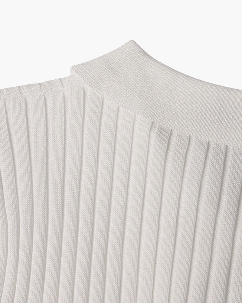 Short Sleeve Ribbed Polo Shirt