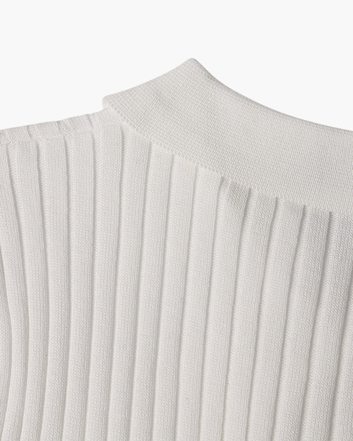 Short Sleeve Ribbed Polo Shirt