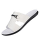 Men’s Cut-Out Slide Sandals with Metal Accent