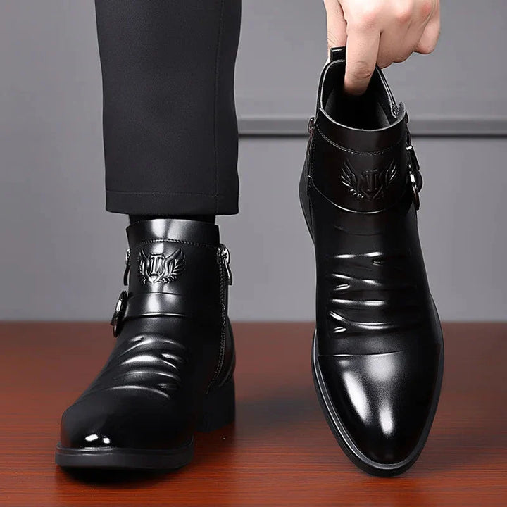 Western Buckle Ankle Boots