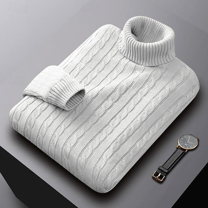 Cable Knit Turtleneck Sweater