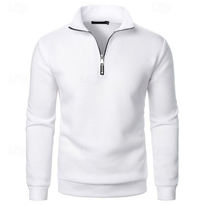 Quarter-Zip Stand-Collar Pullover
