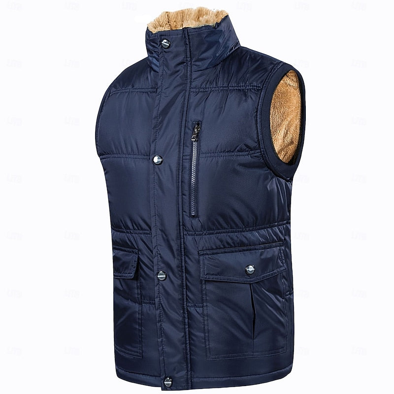 Sherpa-Lined Puffer Vest