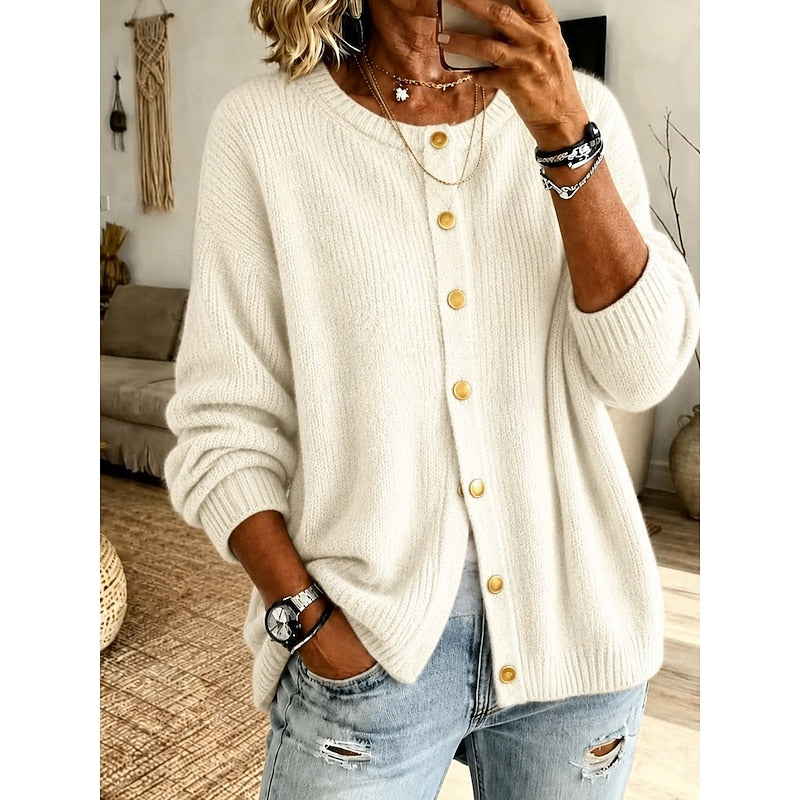Soft Button-Front Cardigan