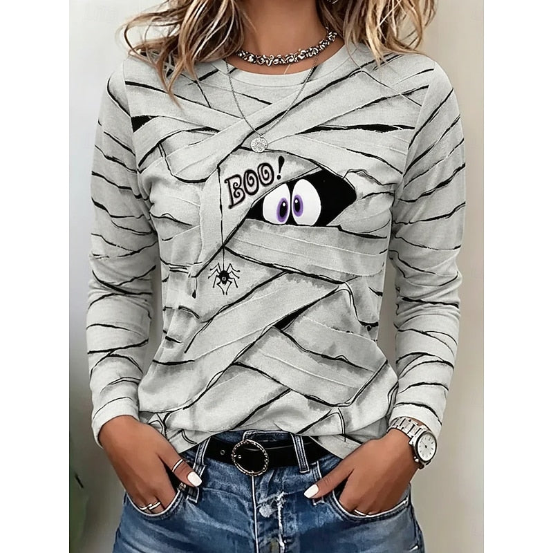 Playful Halloween Long-Sleeve Top