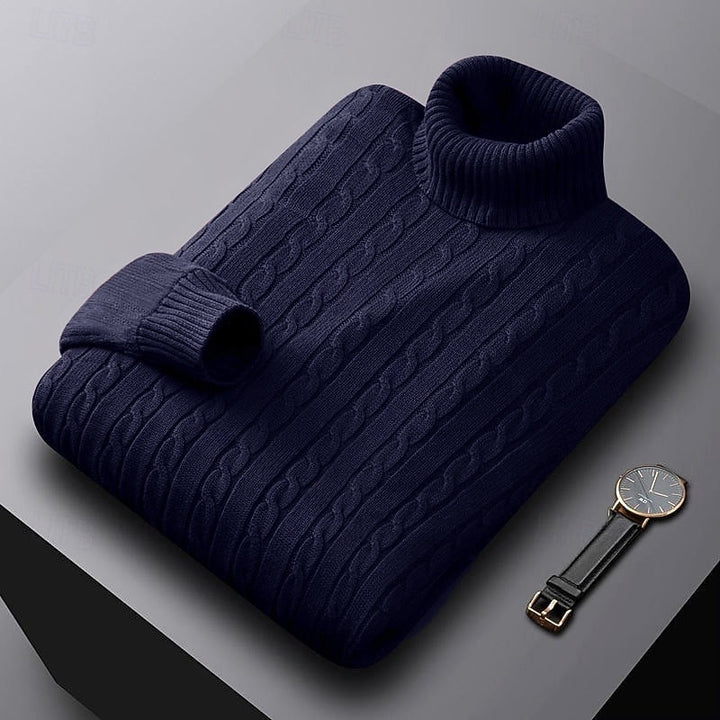 Cable Knit Turtleneck Sweater