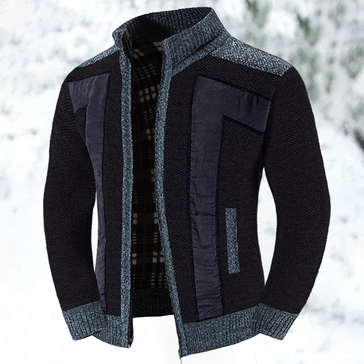 Textured Zip-Up Cardigan