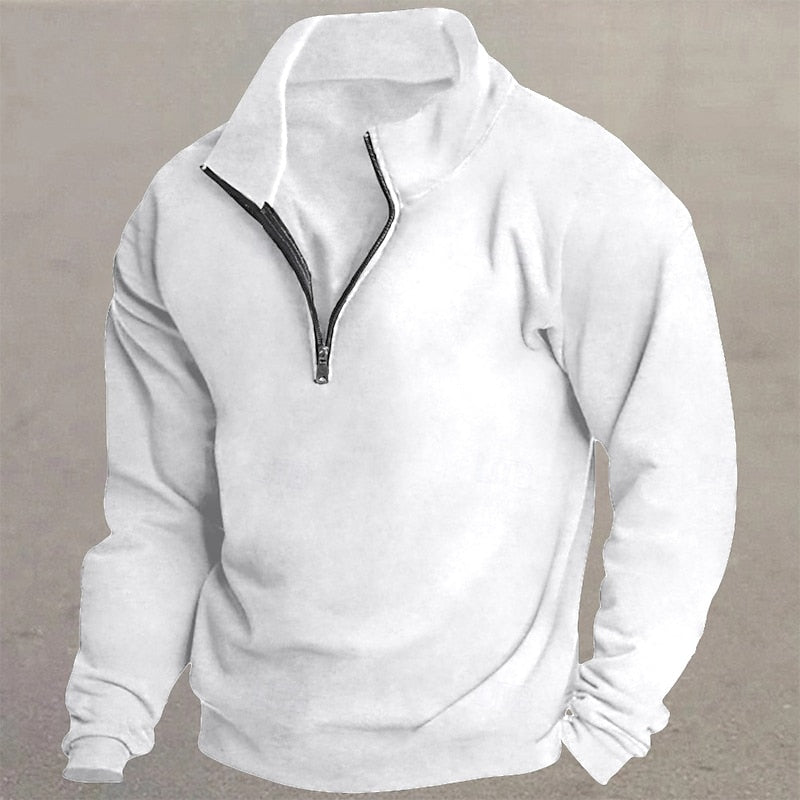 Quarter-Zip Standing Collar Pullover