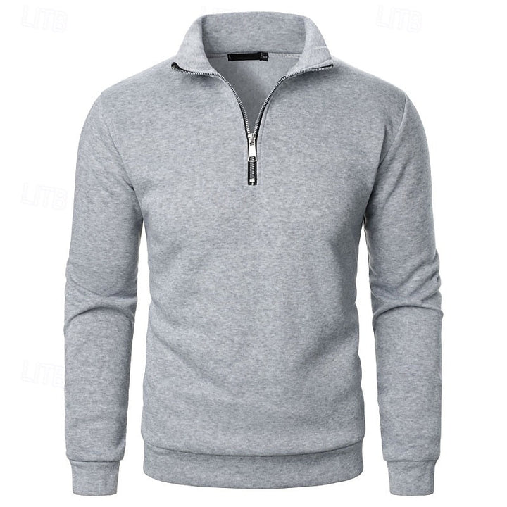 Quarter-Zip Stand-Collar Pullover