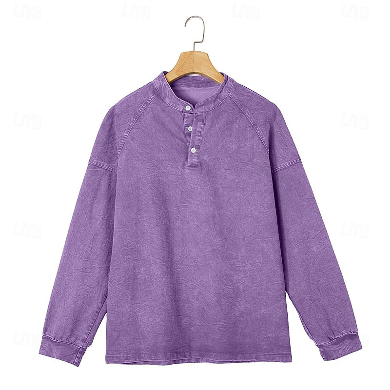 Vintage Washed Henley Shirt