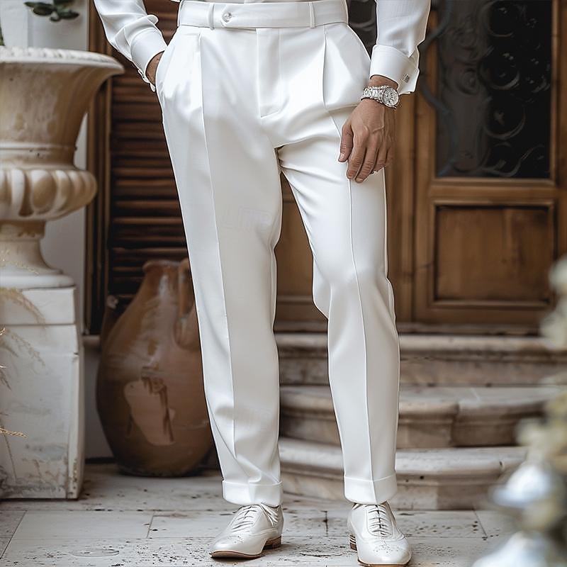 Tailored Straight-Leg Dress Pants