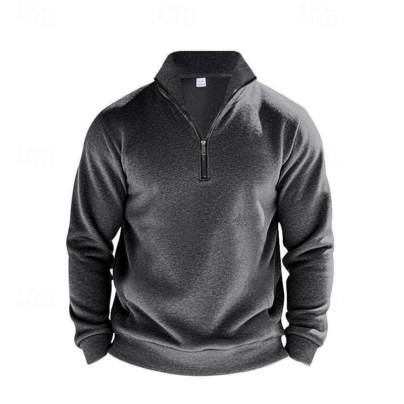 Refined Quarter-Zip Sweatshirt