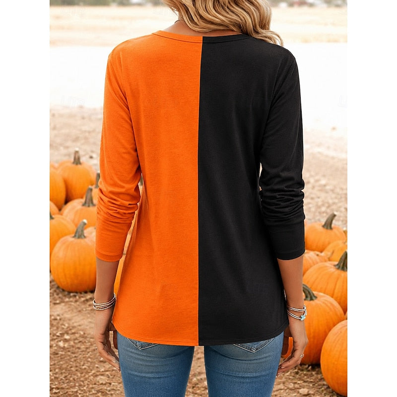 Halloween Long-Sleeve Graphic Top