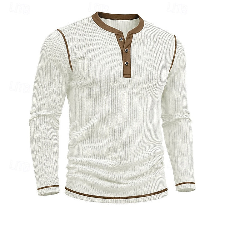 Ribbed Henley Shirt