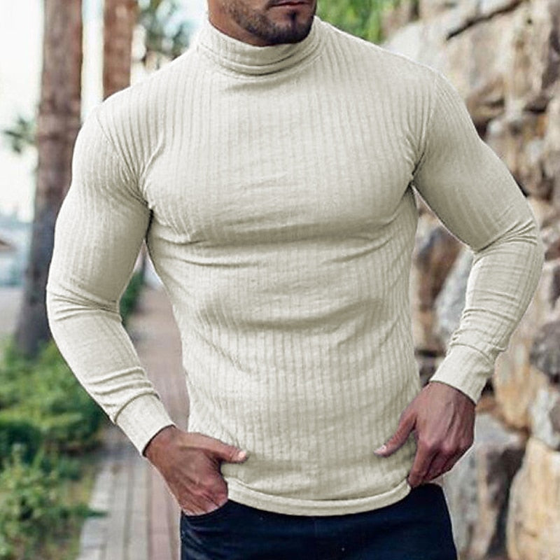 Refined Ribbed Turtleneck