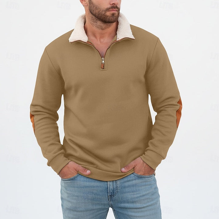 Standing Collar Half-Zip Pullover