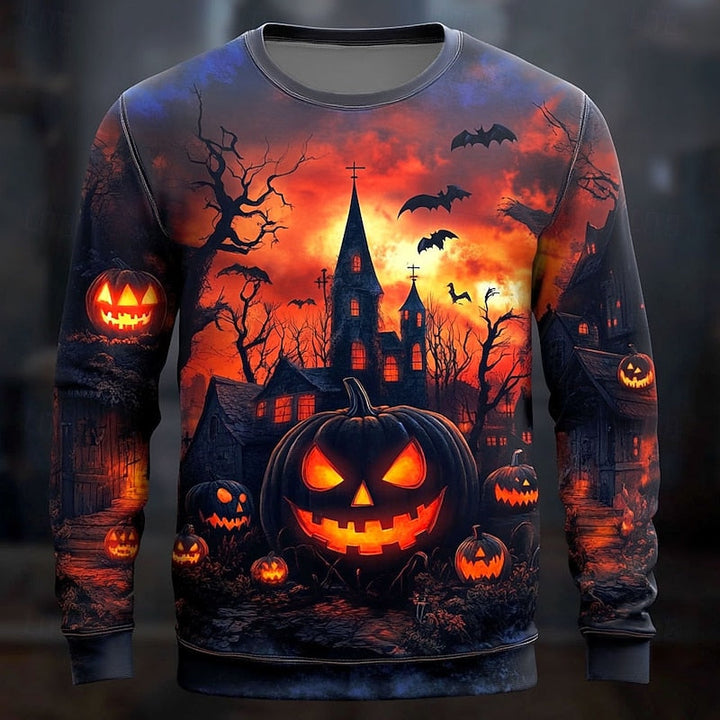 Halloween Graphic Crew Neck Sweatshirt